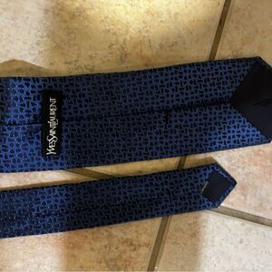 Yves saint Laurent Tie classic dress suit neck wear logo accessories necktie ysl